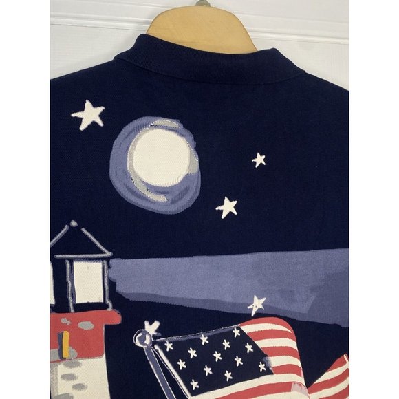 Polo Ralph Lauren Short Sleeve Polo Shirt Nautical Captain Sailor Bear Blue 2XL - Picture 13 of 15